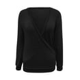 thumbnail image 2 of Gibobby Suéteres para mujer, Suéter Ligero Manga Larga Cuello V para Dama, sueters Elegante, Blusa Casual(Negro,CH), 2 of 4