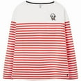 thumbnail image 5 of Joules Women’s Marina Embroidered Striped Long Sleeve Jersey Top, Red Dog, 22, 5 of 5