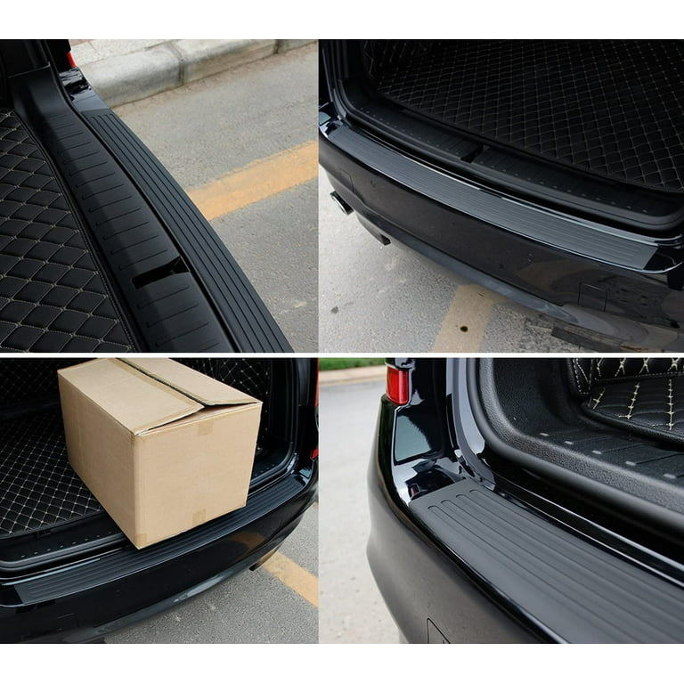 35.4 inch Rear Bumper Guard Trunk Edge Sill Black Rubber Protector Cover  For Car SUV, US Stock ,C07