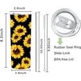 thumbnail image 2 of HQWHBU Sunflower Skinny Tumbler With Lid and Straw, Stainless Steel Vacuum Insulated Travel Cup for Men Women, 2 of 6