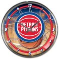 thumbnail image 1 of Detroit Pistons Clock Round Wall Style Chrome, 1 of 1