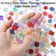 thumbnail image 4 of 25Pcs 5 Style Ocean Themed Transparent Glass Beads Sets Mixed Shapes Dark Red 12~15x8~15x5~9mm Hole: 1mm 5pcs/style, 4 of 6