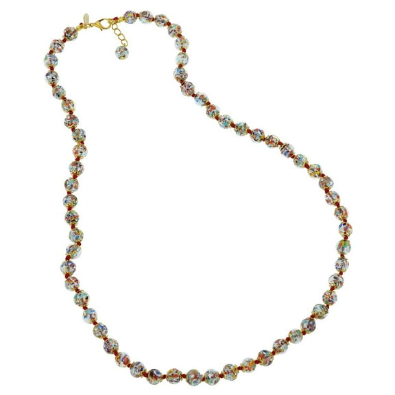 GlassOfVenice Murano Glass Sommerso Long Necklace - Multicolor Confetti