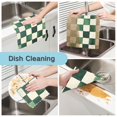 thumbnail image 2 of Yayeee 6 Pack Kitchen Dish Cloths for Washing Dishes Soft Absorbent Microfiber Towels, Green and White Plaid Pattern, 2 of 9