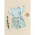 thumbnail image 3 of Bagilaanoe 2pcs Newborn Baby Boy Shorts Set Short Sleeve Romper Tops + Shorts 3M 6M 9M 12M 18M Infant Casual Summer Clothes, 3 of 7