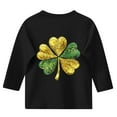 thumbnail image 5 of hengsof Girls Fashion Printed 3/4 Sleeve Crew Neck T-Shirt Kids St. Patrick's Day Holiday Top Ages 3-12 Stylish Casual Pullover, 5 of 5