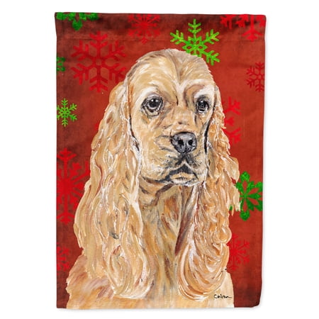 Cocker Spaniel Red Snowflake Christmas Garden Flag