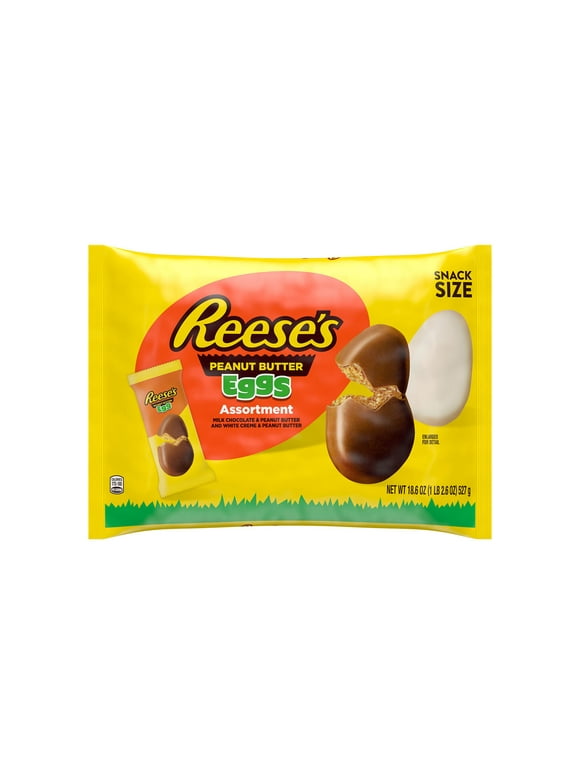 Reese's Assorted Flavored Snack Size Peanut Butter Eggs Easter Candy, Bag 18.6 oz