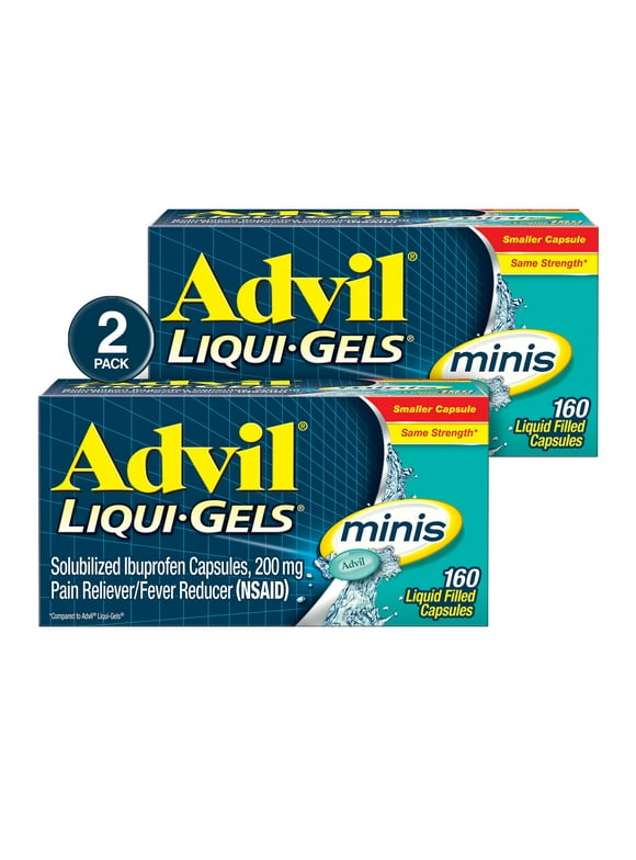 Advil Liqui-Gels Minis Pain Relievers and Fever Reducer Liquid Filled Capsules, 200 Mg Ibuprofen, 320 Count