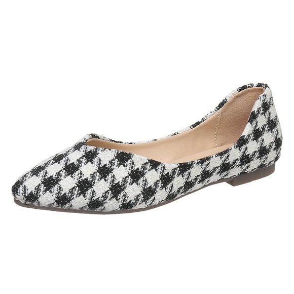 TOWED22 Women’s Ballet Flat Shoes Dress Shoes Round Toe Slip on Ballerina Walking Flats Shoes for Woman Low Wedge Comfort Soft(Grey,8)