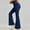 Blue, variant on Skirted Leggings for Women Drawstring Side Stretch Casual Elastic High Waisted Bell Bottom Lounge Yoga Pants
