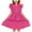 #091-Hot Pink, variant on hengsof Girls Flutter Sleeve Dress Toddler Elegant Ruffle Button Down Casual Dresses