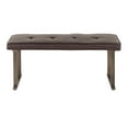 thumbnail image 4 of Roman Industrial Bench in Antique Metal and Espresso Faux Leather Cushion by LumiSource, 4 of 6