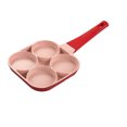 thumbnail image 3 of 4 Hole Egg Frying Pan, Non Stick Practical 4 Omelet Cooker Pan  for Kitchen Red, 3 of 8