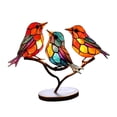 thumbnail image 2 of Escultura de pájaro de doble cara, elegante adorno de escritorio para decoración del hogar. 16cmx17.5cmx8cm, 2 of 9
