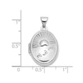 thumbnail image 2 of Collier Pendentif Médaillon Ovale en Argent Sterling Coucher de Soleil avec Chaîne, 2 of 4