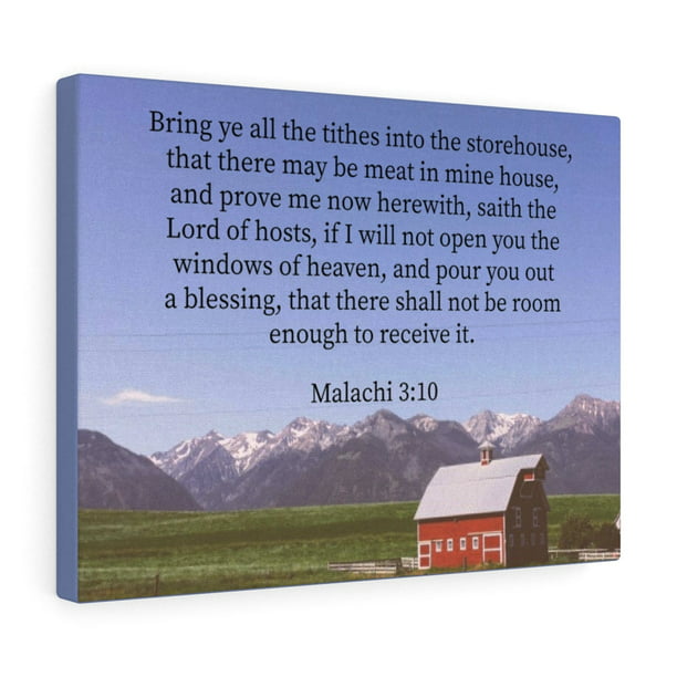 Scripture Walls Storehouse Malachi 310 Bible Verse Canvas Christian