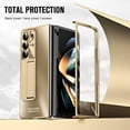 thumbnail image 4 of Dteck Case for Samsung Galaxy Z Fold 6,Luxury Case Built-in Front Screen Protector Shockproof Stand Cover for Galaxy Z Fold 6 5G,Gold, 4 of 7