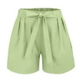 thumbnail image 7 of GUACER Summer Shorts for Women Trendy Bowknot Tie Elastic High Waist with Pockets Casual Shorts, 7 of 7