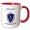 Red/White, variant on 3drose, State Flag of Massachusetts (pd-us), 11oz Two-tone Green Mug