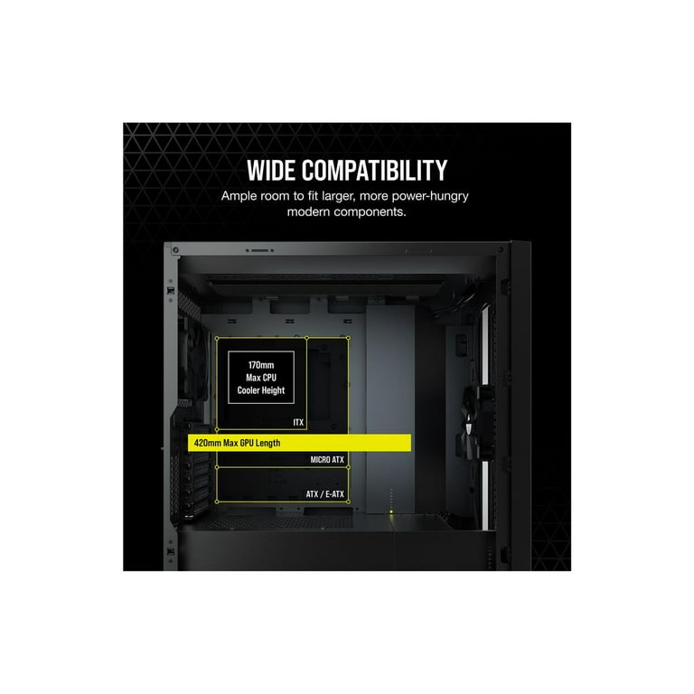 Corsair 5000D AIRFLOW Tempered Glass Mid-Tower ATX PC Case — Black