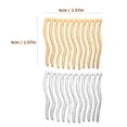 thumbnail image 3 of 4pcs Teeth Hair Comb Hair Side Combs Flexible Hair Comb Metal Wedding Veil Combs, 3 of 7