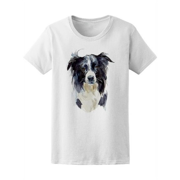 Border Collie Waterbrush T-Shirt Women -Image by Shutterstock, Female Small
