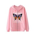 thumbnail image 1 of Dark hip hop gótico Harajuku Y2k mariposa estampado de letras cremallera Sudadera con capucha hombres y mujeres Harajuku chaqueta sudadera, 1 of 5
