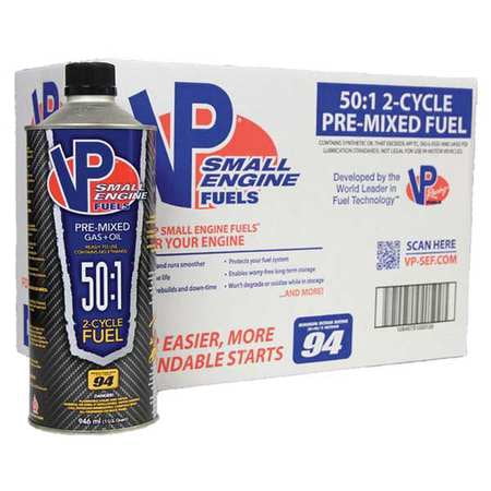 VP SMALL ENGINE FUELS 6238 Small Engine Fuel, 2 Cycle, 1 qt.,