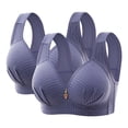 thumbnail image 2 of Bras for Women Wireless Padding 2 Pack Plus Size Underwire Bras Full Coverage 44C Underwire Bras for Plus Size Supportive Bras Large Bust Ddd Lace Lingerie Bralette, 2 of 3