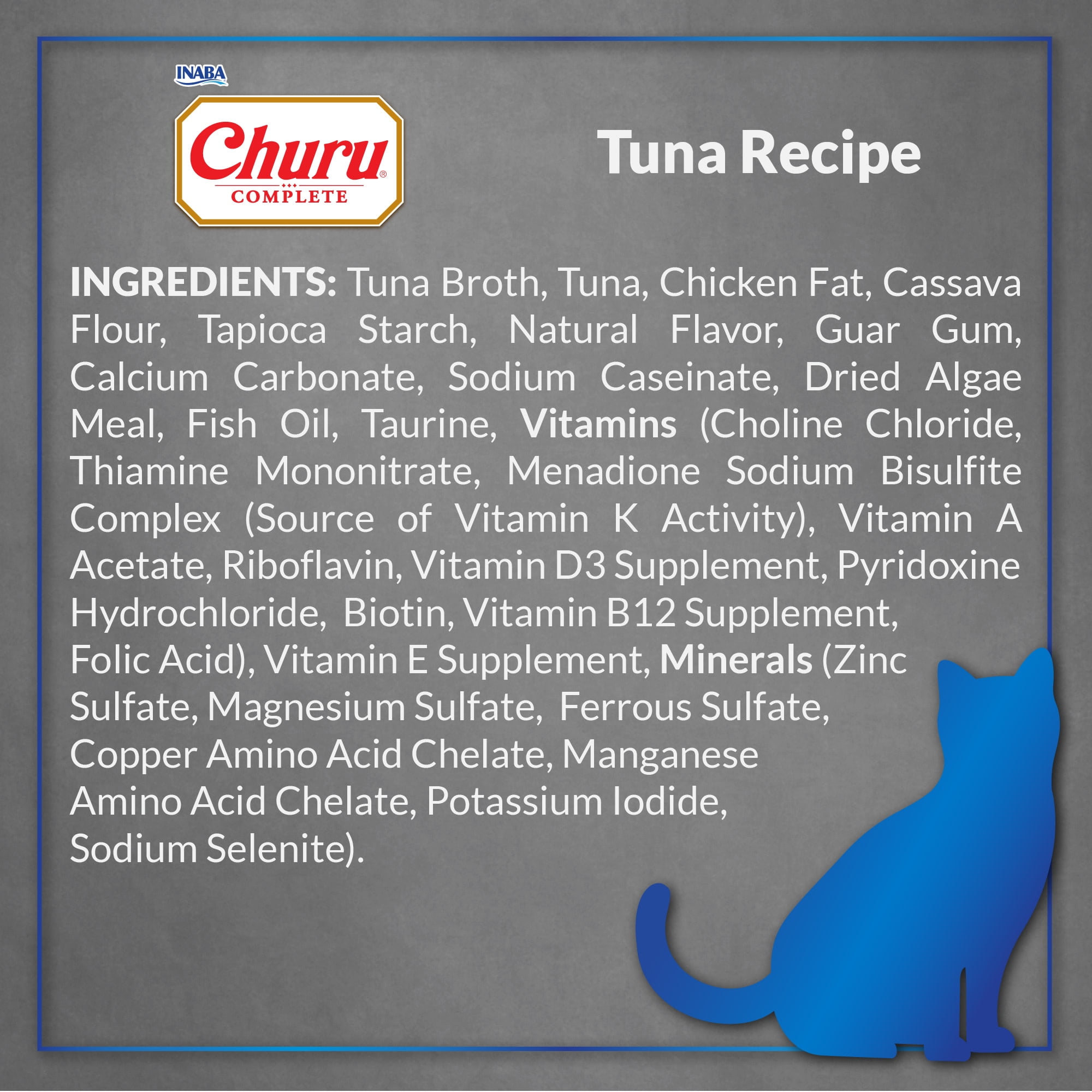 INABA Churu Complete Pate Wet Cat Food with Fish Oil, 1.23oz. per Serving, 2 Servings, Tuna Recipe