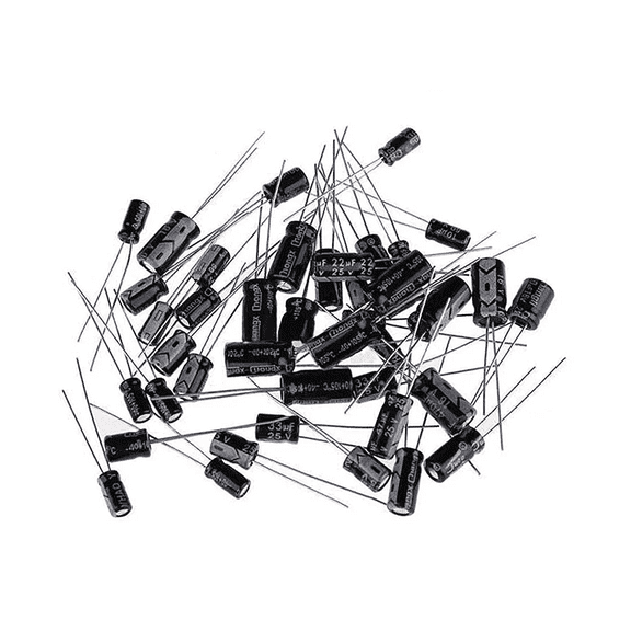 E5-Electronics Electrolytic Capacitors Aluminum .47uF 50 Volt 50 Count