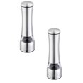 thumbnail image 1 of Oleegame 2PC Produce Storage Food Kitchen Manual Grinder Home Steel Stainless Tool Restaurant Pepper Mill Kitchen，Dining & Bar Silver, 1 of 9