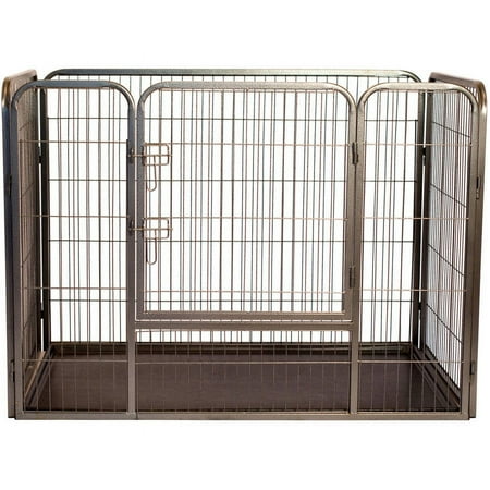UPC: 0799665921453 | Iconic Pet Heavy Duty Rectangular Tube Playpen Pet Dog/Cat Training Kennel Crate with Advanced PP Tray  36-in height