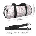 thumbnail image 2 of Honeii Playing Rabbit Print Duffle Bag and Adjustable Strap,Foldable Travel Duffel Bags for Men Women,Waterproof Duffel Bags, 2 of 6