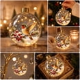 thumbnail image 2 of Lighted Christmas Ball Ornaments Battery Operated LED Glowing Xmas Tree Baubles For Holiday Window Ceiling Decor, 2 of 8
