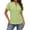 Green, variant on Womens Eyelet Pointelle Short Sleeve Henley Shirts Jacquard Dressy Summer Blouses, Button down Curved Hem Side Split Tee Casual Business Work Office Outfits 2026