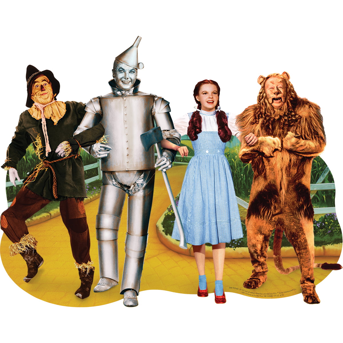 WIZARD OF OZ CHARACTER 6 PC SET ON 1 INCH WHITE COLLECTOR MARBLES 