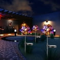 thumbnail image 4 of Wosthever Luz solar flor impermeable al aire libre interior jardín calle parque paisaje camino césped decoración estaca lámpara iluminación Iluminación y accesorios Wosthever HA067616-00B, 4 of 6