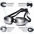 thumbnail image 2 of Adult Swim Goggles with Mirror Coated Lenses and Adjustable Strap for Pool and Training, TIKA, 2 of 7