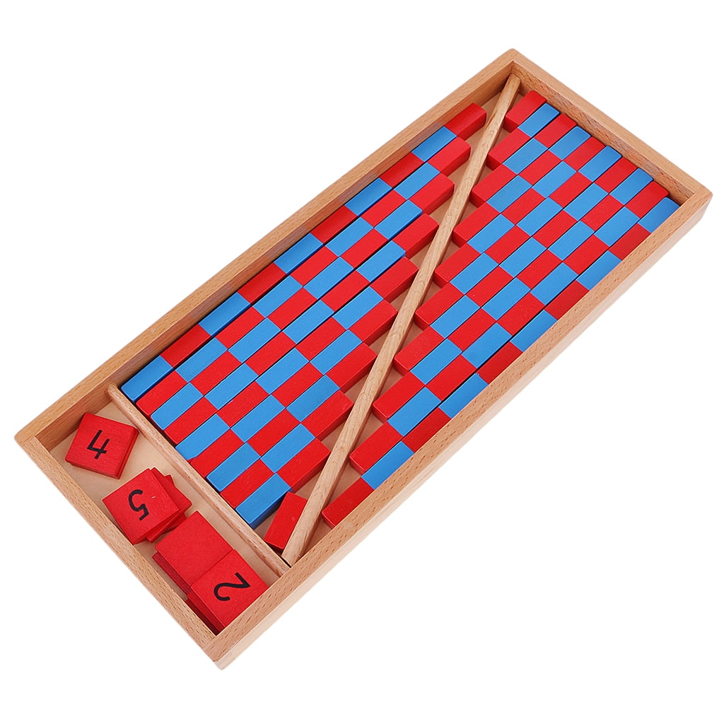 Beechwood Montessori Numerical Number Rods Family Set Kids Educational Toy 