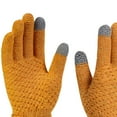 thumbnail image 5 of Moocorvic Winter Warm Gloves Men Women, Touch Screen Thermal Knit Gloves for Cold Weather Outdoors,Yellow, 5 of 6