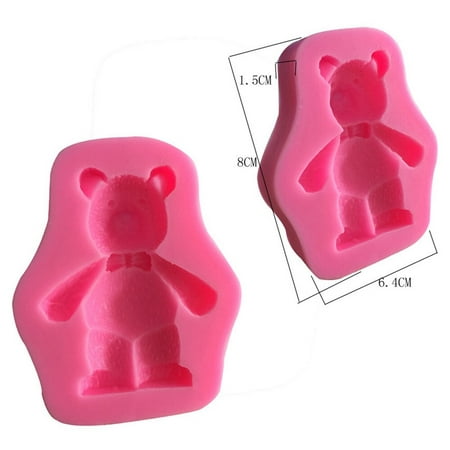 

Vanfss 3D Bear Mold Silicone Chocolate Fondant Molds Cookie Cake Decoration Tools Party Baking Wedding Cupcake Topper Fondant Moulds