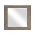 thumbnail image 1 of Benzara BM205958 Polystyrene Wall Mirror with Hammered Ripple Design, Brown & Silver, 1 of 2