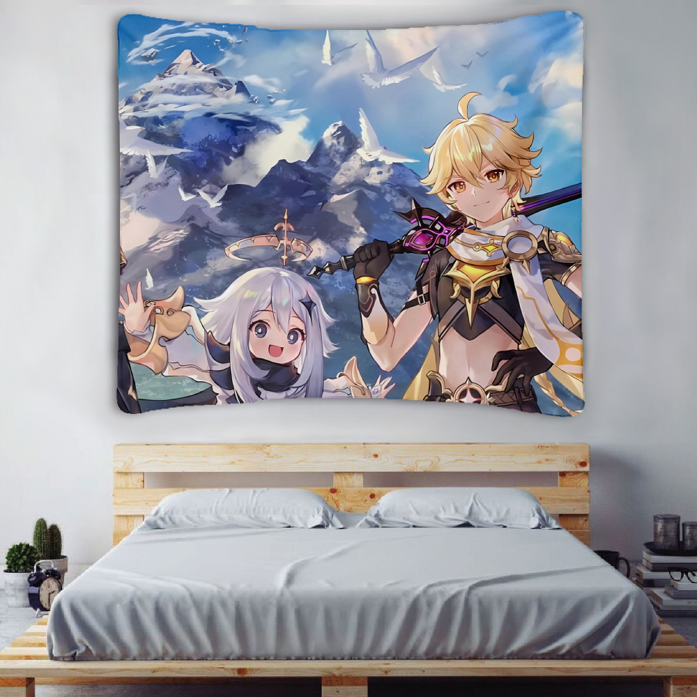 Genshin Christmas Tapestry,Genshin Impact Wall Mount Christmas,for