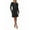 Black, variant on YOGAFOX Women's Button Mini Sweater Dress Formal Long Sleeve Bodycon（Navy,S）