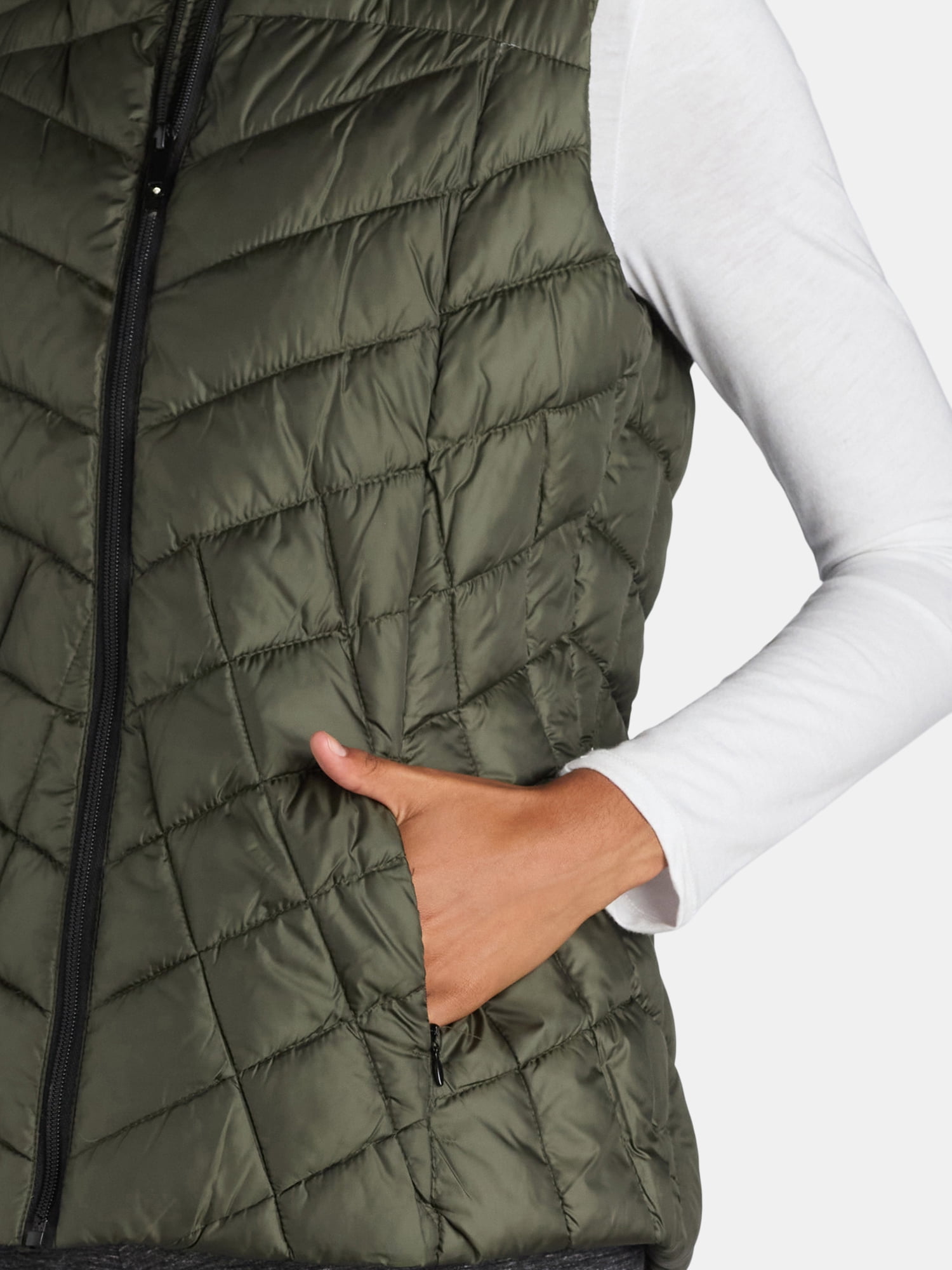 Big Chill Women's Chevron Quilted Puffer Vest, Midweight, Sizes S-3X
