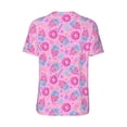 thumbnail image 3 of Rocae Pink Donuts for Breathable Men's Baseball T-Shirt Fashionable Casual Baseball Jersey, Moisture-wicking Sportswear Small, 3 of 9