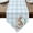 Blue, variant on Pink Easter Table Runner Linen Burlap Table Runner 70 Inches Long Bunny Eggs Spring Floral Stripes Farmhouse Dresser Scarves for Kitchen Island Coffee Dining Party Wedding Holiday Decor 13"x70"