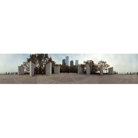 360 degree view of a war memorial East Coast Memorial Battery Park Manhattan New York City New York State USA Stretched Canvas - Panoramic Images (22 x